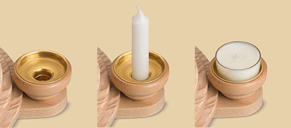Universal cup for candles and tealights