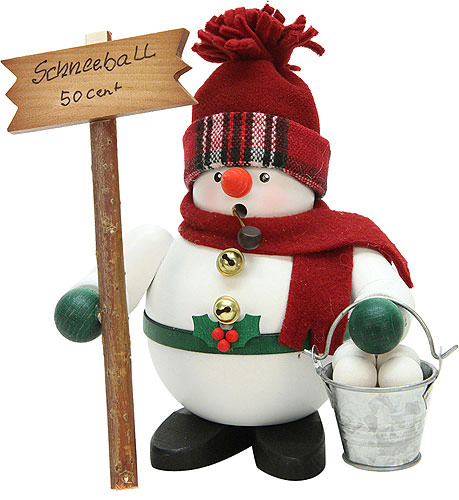 Smoker - Snowman with Snowballs (17 cm/7in) by Christian Ulbricht