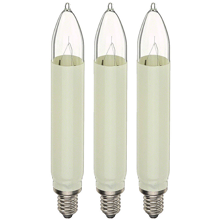 x3 E10 Small Candle 23V 3W Christmas Bridge Arch Replacement Light Bulbs RF7 ... 